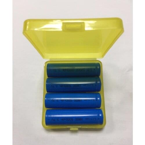GTF 4 pc 18650 Battery capacity 3.7 V 5000 mAh Li-ion Rechargeable for Torch Lantern + 18650 Box Storage Battery