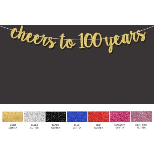 100 birthday party decorations for cheers to 100 years banner happy birthday gold sign wedding anniversary party decor supplies