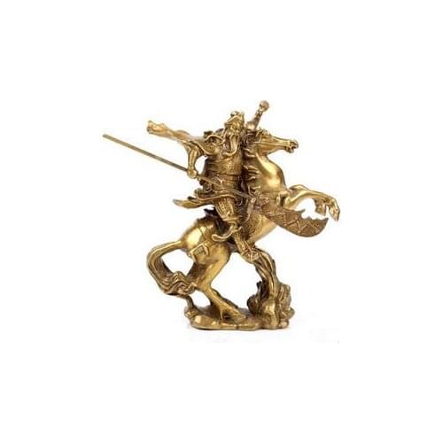 A bronze statue of Guan Gong Buddha Home Furnishing jewelry ornaments pure talisman lucky gift decoration decoration christmas