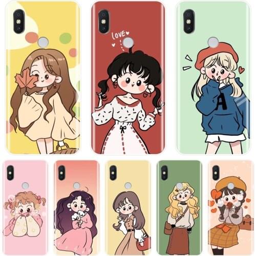 Phone Case For Pocophone F1 Xiaomi Redmi Note 6 Pro 5A Prime 5 4 4X Redmi S2 4 4A 4X 5A 6 6A 5 Plus Silicone Girl Back Cover