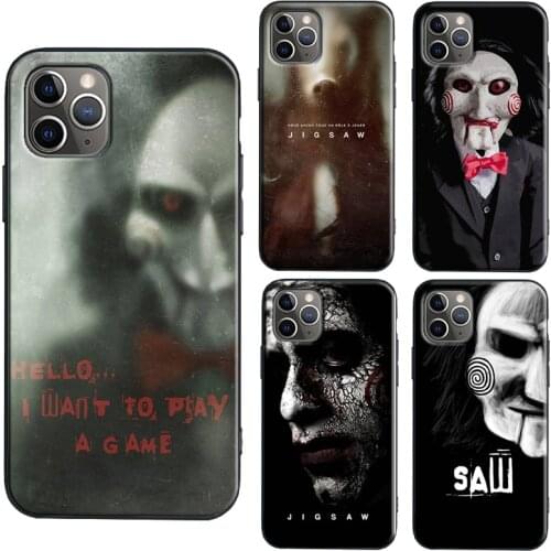 Jigsaw Saw Horror TPU Case For iPhone XR X XS Max 11 12 Pro Max mini 6S 7 8 Plus SE 2020 Cover Coque
