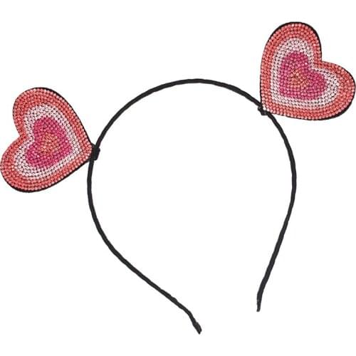 Baby Party Props Colorful Heart Ears Girl Headwear Lady Stylish Headband Hair Hoop Accessories For Women Hair band Kids Hairband
