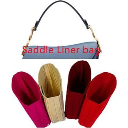 For mini saddle Liner bag Felt Organizer Makeup Handbag Organize Inner Purse Portable base shaper Premium 2021