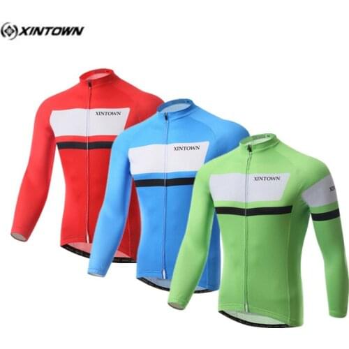 Xintown Mens Pro Racing Bike Team Cycling Jersey Long Sleeve Cycling Clothing Ropa invierno Ciclismo mtb Bicycle Riding Clothes