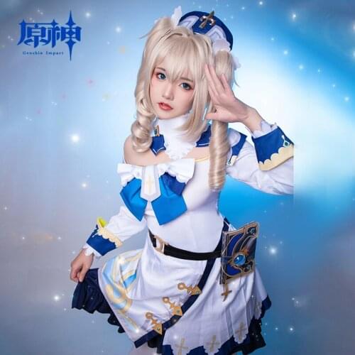 Game Genshin Impact Cosplay Costumes Halloween Barbara Genshin Impact Barbara Cosplay Full Set Cosplay Dress Up Costumes