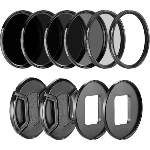Neewer Camera Lens Filter Kit for GoPro Hero 5 6 7: 4x Neutral Density ND Filter ND4 ND8 ND16 ND32 + 1x UV + 1x CPL Filter