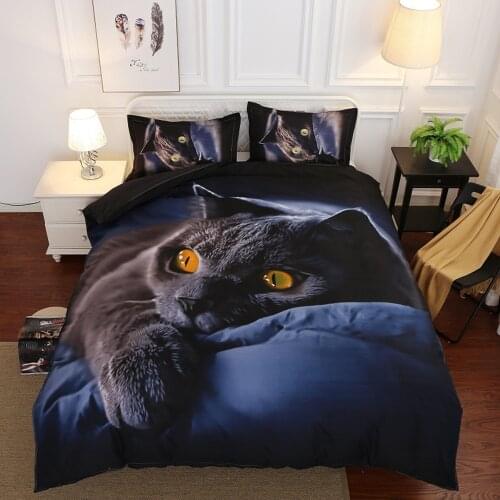3D Animal Bedding Set New Design Home Soft Cat Printing Duvet Cover Set 100% Polyester Fibre Home Textile