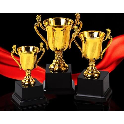 2021 hot sale Mini Trophy Plastic Business Award Gold Plated Craft Souvenir Home Decor Winner Awards Competition Sports Game