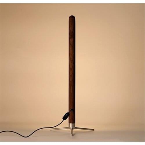 Minimalist Wooden Table Lamps Bedside Lamp LED Vertical Atmosphere Lamp Solid Wood Home Deco Table Lamps for Living Room Nordic