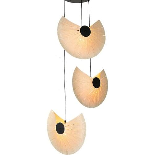 Southeast Asia Chinese Style Wooden Veneer Pendant Lights Living Room Restaurant Lamp Dining Room Hanging Lights lampen