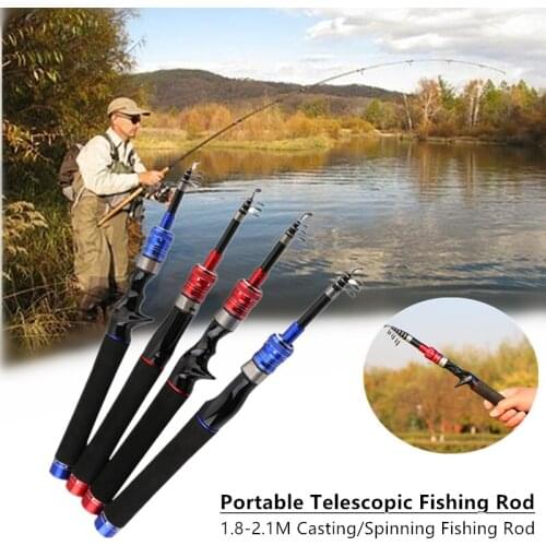 Portable Telescopic Ultra-short Fishing Rod Straight Handle Luya rod 1.8 Meters 2.1 Meters Fish Gear