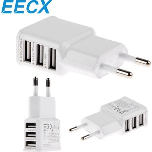 Portable Charger 3 Port usb wall charger Quick Charge 3.0 Fast Charging Adapter for iPhone Huawei Xiaomi Samsung Galaxy