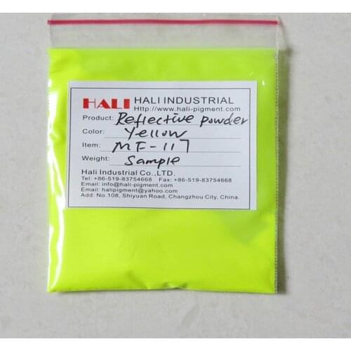 Sell color reflective pigment, yellow reflective powder, micro glass beads,MF-117 yellow reflective ,1 lot=200gram free shipping