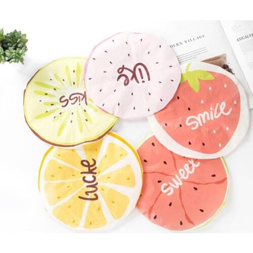 Reusable Elastic Shower Caps Cute Fruit Design Waterproof Bath Hat Salon Hair Hat Girls Women Kids Shower Caps Bathroom Products