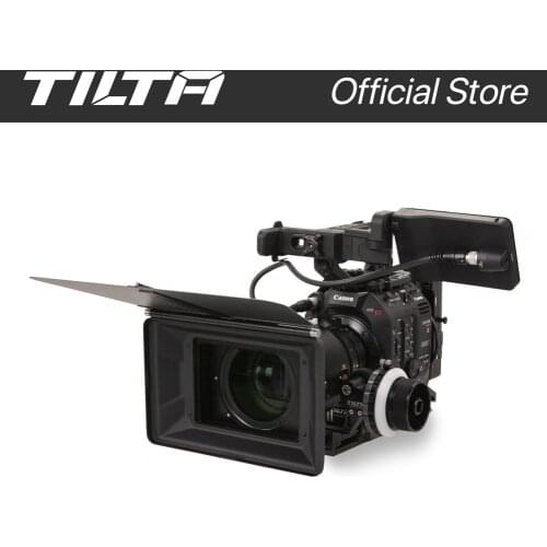 TILTA ES-T19-B-V Camera Cage for Canon C500 MkII/C300 MkIII Camera Full Cage Rig with V-Mount Battery Plate 15mm Rod Baseplate