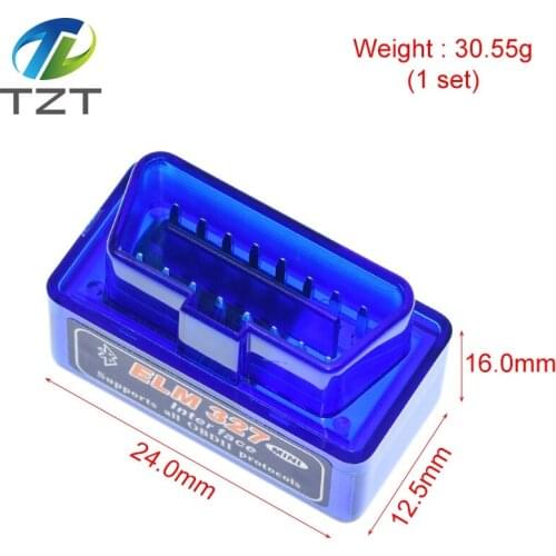 TZT Universal OBD V1.5 ELM327OBD2 Bluetooth AutoScanner OBDII 2 Car ELM 327 Tester Diagnostic Tool for Android Windows Symbian