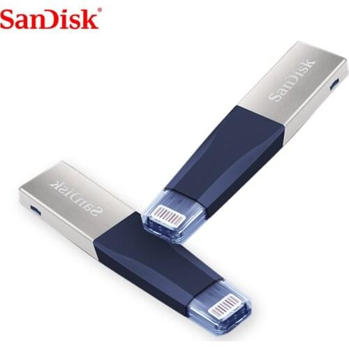 IXPAND 100%Sandisk USB 3.0 OTG Flash Drive 32GB 64GB Lightning to Metal Pen Drive 128GB U Disk For iPhone iPad iPod Memory Stick