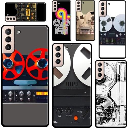 Vintage Reel Tape Recorder Phone Case For Samsung Galaxy S21 Ultra Note 20 S20 FE S8 S9 S10 Note 10 Plus S10e Coque