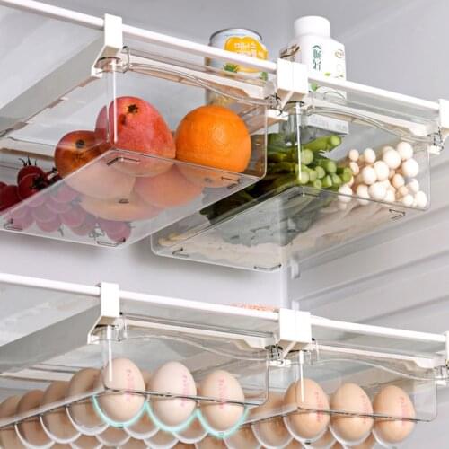 Egg Storage Box Drawer Refrigerator Eggs Organizer Fridge Fruits Vegetables Storage Boxes Clear Food Fresh Box Kitchen Organizer