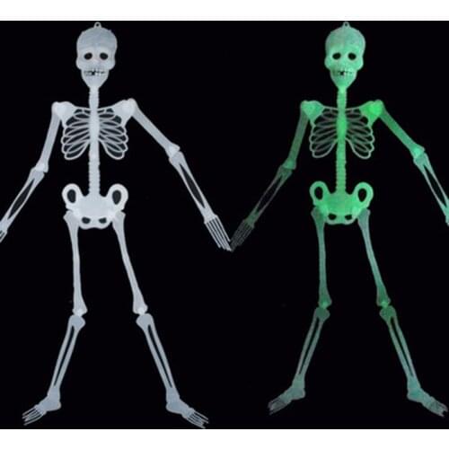 1Pc Horror Luminous Movable Skull Skeleton Halloween Props Glow halloween eve Scary Halloween Party DIY Decoration