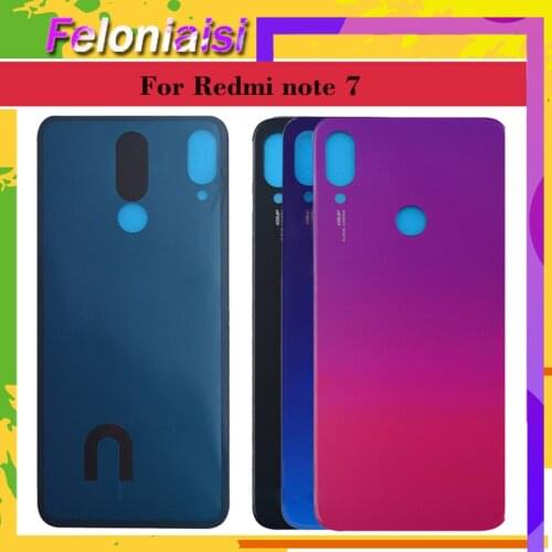 10pcs/lot For Xiaomi Redmi note 7 Battery Cover Back Glass Panel Rear Door Housing Case For Redmi note 7 pro Back battery Cover