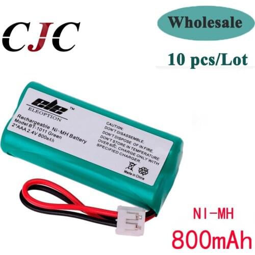 10PCS New 2.4V 800mAh Ni-MH Rechargeable Cordless Home Phone Battery for Uniden BT-1011 BT1011 BT-101 BT1018