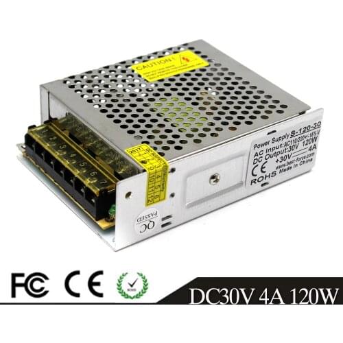 120W 30V 4A Switching Power Supply Driver AC 100-240V Input To DC30V Output for CNC CCTV 3D Printer Led Lamp Lighting
