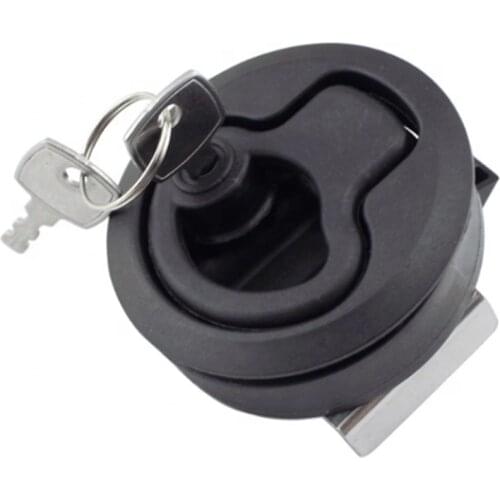 2PCS Marine Nylon Flush Boat Marine Latch Flush Pull Latches Slam Lift Handle Deck Hatch With Key