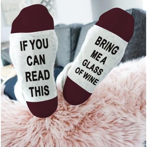 2019 Casual women socks if you can read this cotton socks harajuku men socks Lovers socks Fashion hip hop happy funny socks