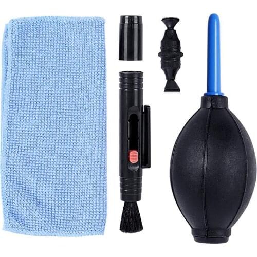 3-in-1 Portable Camera Clean Kit Cleaning Cloth Camera Cleaner Pen Air Blower Accessories Set for DSLR Camera Keyboard