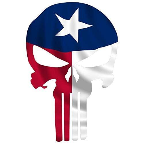 Five-pointed Star Skull Car Sticker Accessories, 11.8CM*17.8CM