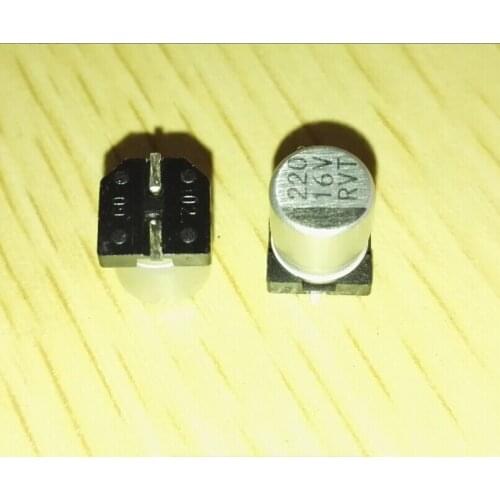 50pcs 16V 220UF SMD 6x7mm chip Aluminum Electrolytic Capacitor
