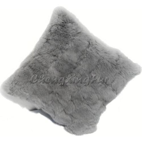 Free Shipping CX-D-28A 50X50cm Customized Size Fashion Rabbit Fur Cushion Sofa Cushion Cover Pillowcase