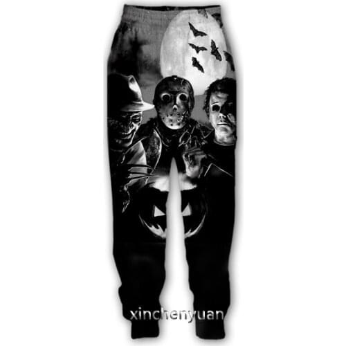 Xinchenyuan New Men/Women Halloween Horror Characters 3D Printed Casual Pants Fashion Streetwear Men Sporting Long Trousers F59