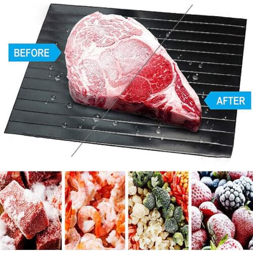Quick Thaw Household Tray Frozen Food Meat Fruit Steak Seafood Aluminum Alloy Quick Steel Plate Kitchen Gadget Cutting Board