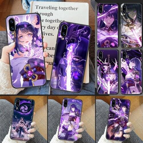 Genshin Impact RAIDENSHOGUN Phone case For Huawei Honor 6 7 8 9 10 10i 20 A C X Lite Pro Play black soft waterproof trend cover