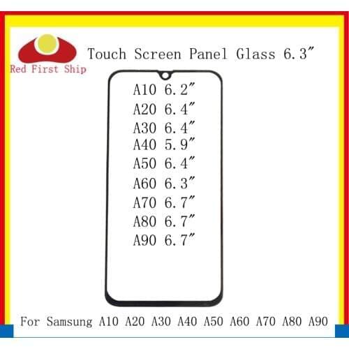 For Samsung Galaxy A10 A20 A30 A40 A50 Touch Panel Front Outer Glass Lens A60 A70 A80 A90 2019 LCD Glass A105 A205 A305 A505