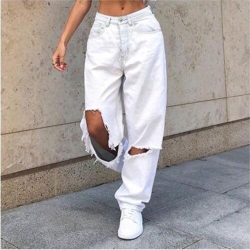 Women Denim High Waist Flare Jeans Boyfriend Ripped Jeans Lady Skinny Bell Bottom Jeans Pants Wide Leg Mom Jeans Plus Size