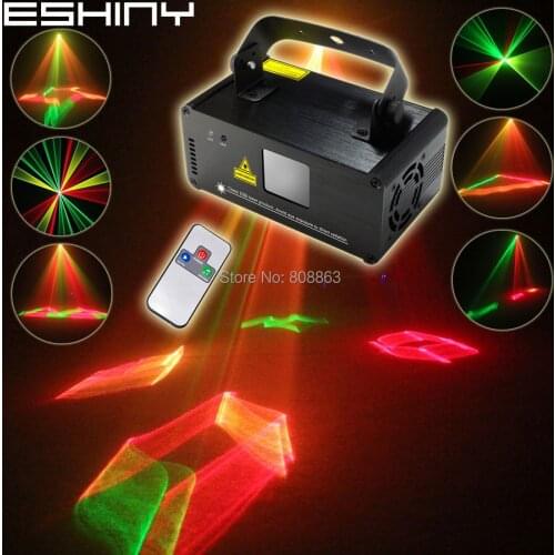 ESHINY 250 RGY Laser 3D Projector Lines Beam Scans Remote DMX512 Light DJ Dance Bar Xmas Home Party Disco Effect Show B121D3
