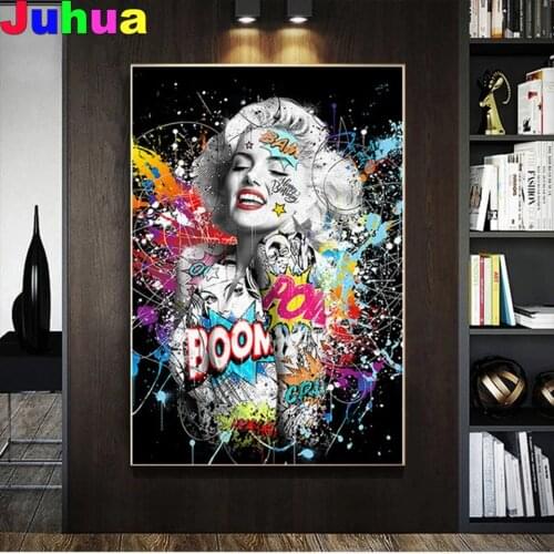 Graffiti Art Figure Marilyn Monroe diy diamond painting Full drill 5d Figure diamond embroidery mosaic cross stitch home decor