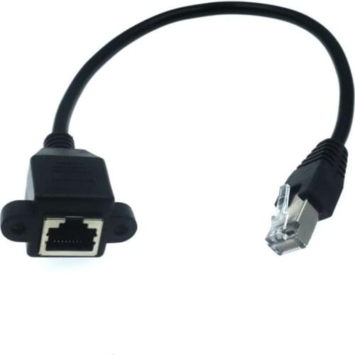 30cm UP Down Right Angled 90 Degree 8P8C FTP STP UTP Cat5 RJ45 with screw Lan Ethernet Network Extension Cable 1ft