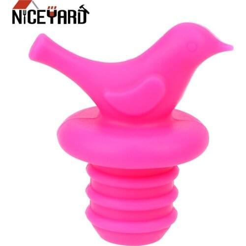 NICEYARD Creative Bird Design Bottle Caps Silicone Wine Stopper 1Pcs Family Bar Tools Reusable Preservation Bottle Stopper