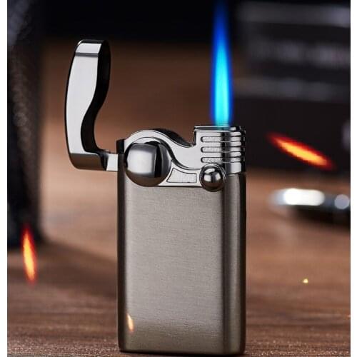Creative rocker butane Inflatable gas cigarette lighter personal direct Jet powerful turbo torch flame cigar smoking igniter