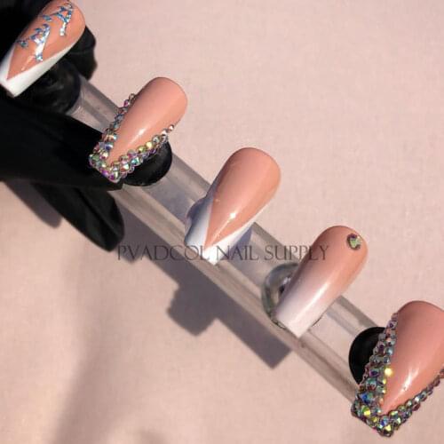 Magnetic False Nail Tips Holder Practice Training Display Stand Holders Alloy Showing Shelf Manicure Tools