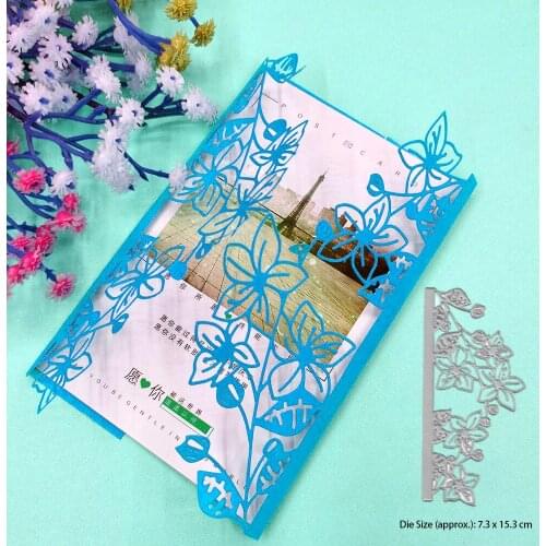 Flower Border Metal Cutting Dies Scrapbooking Embossing Folder for Card Making Craft DIY Stencils Clear Stamps and Slimline Dies