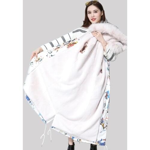 Nerazzurri Winter detachable fur lining parka women hooded plus size long faux fur liner coat 5xl 6xl ladies thick windbreaker