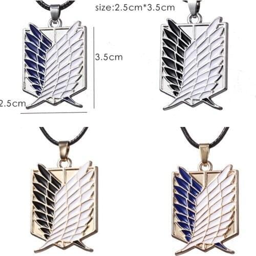 Cosplay Attack-On-Titan Pendant Necklace Shingeki No-Kyojin Anime Wings-Of-Liberty Necklace Trendy Valentines Day Gift