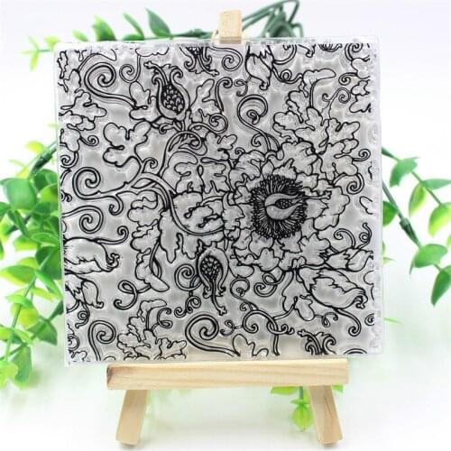 Flowers Transparent Clear Silicone Stamps for DIY Scrapbooking/Card Making/Kids Christmas Fun Decoration Supplies