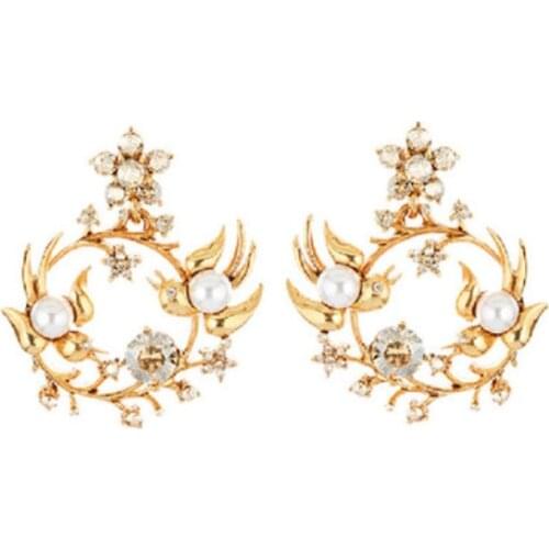 CSxjd Luxury Design Swallow crystal earrings Vintage Womens Jewelry