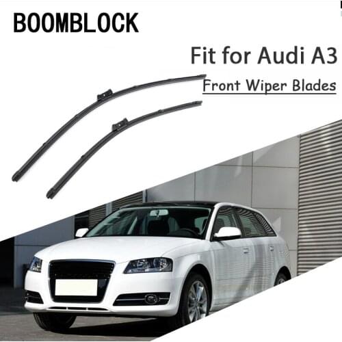 BOOMBLOCK 2PCS High Quality Front Windshield Wiper Blades For 1999-2015 Audi A3 8V 8P 8L Accessories